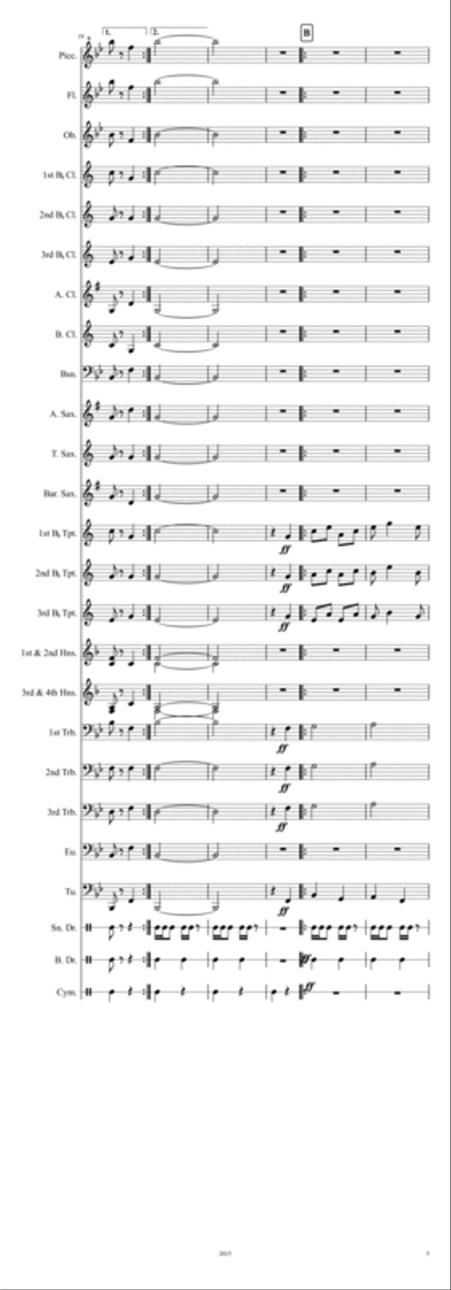 Minnesota State Troopers March Marching Band scores gallery preview page 5