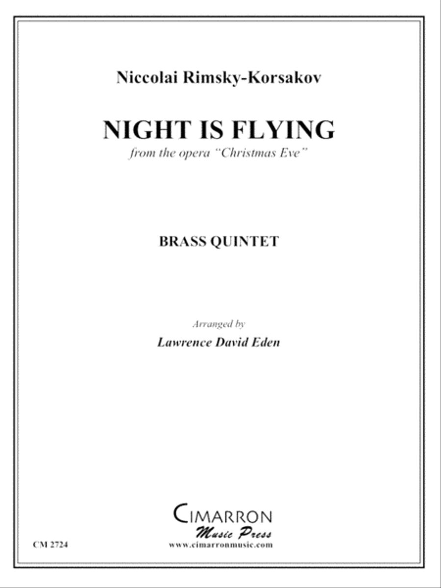 Night is Flying Brass Quintet scores gallery preview page 1