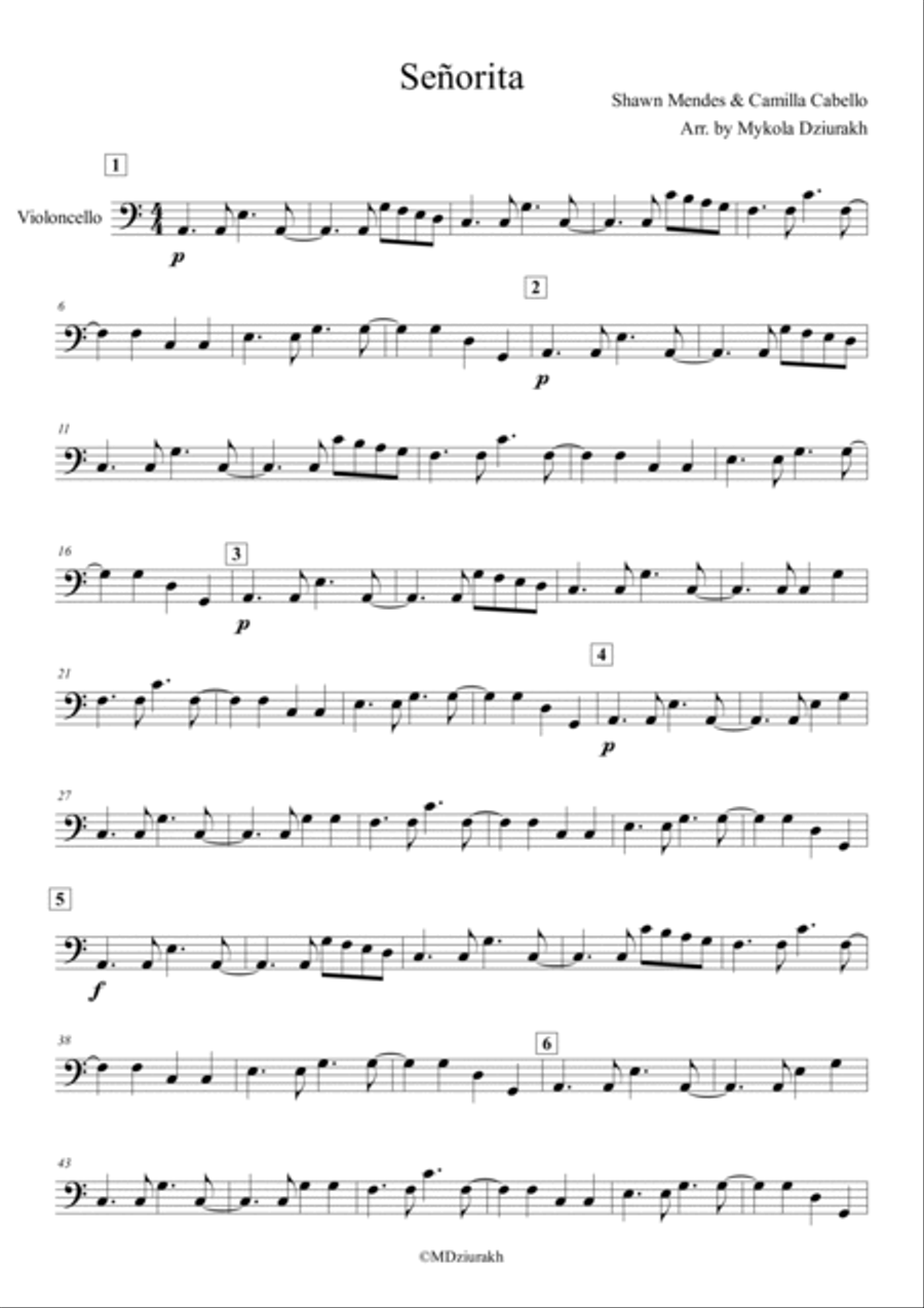 Senorita Senorita String Quartet scores gallery preview page 3