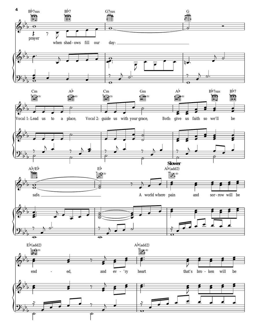 A Mother's Prayer A Mother's Prayer Piano, Vocal, Guitar scores gallery preview page 4