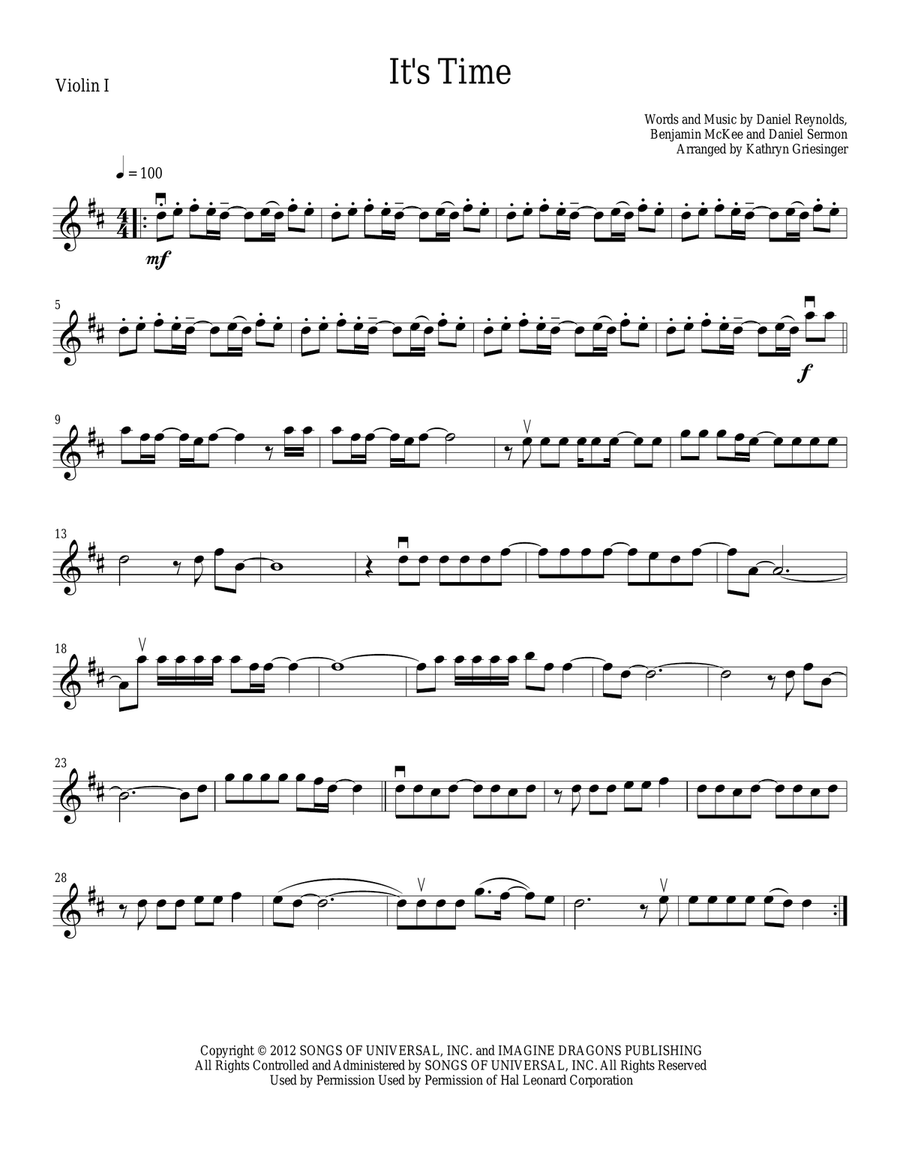 It's Time String Quartet scores gallery preview page 1
