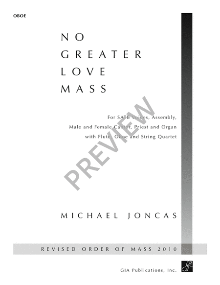 No Greater Love Mass - Instrument edition