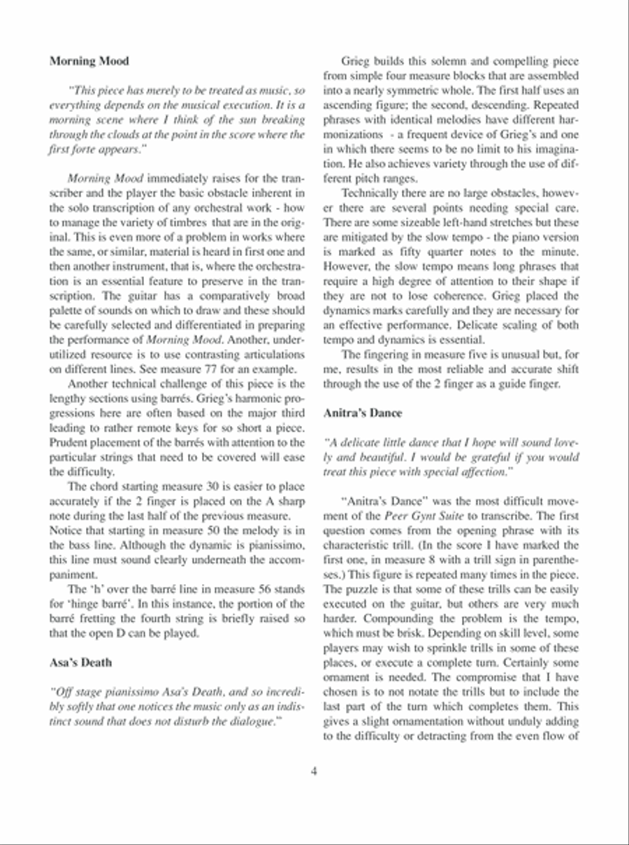 Peer Gynt Suite, Op. 46 (Plus Solveig's Song) Acoustic Guitar scores gallery preview page 5
