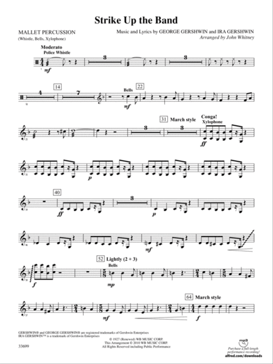 Strike Up the Band: Mallets Full Orchestra scores gallery preview page 1