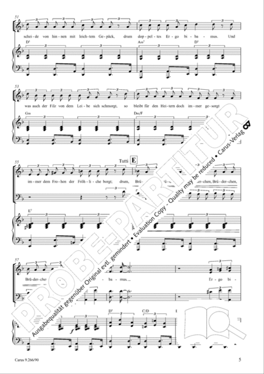 Ergo bibamus! 4-Part scores gallery preview page 6