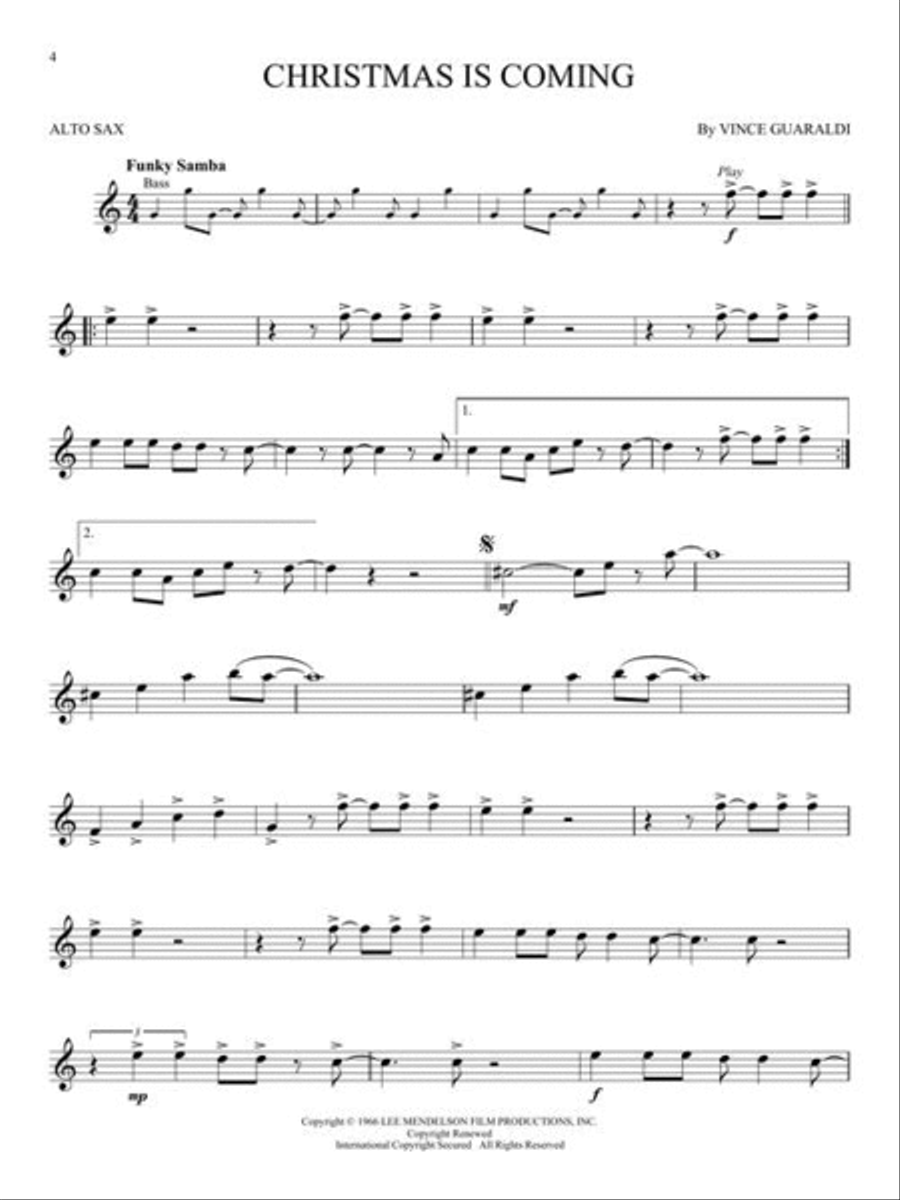 A Charlie Brown Christmas™ Alto Saxophone scores gallery preview page 4