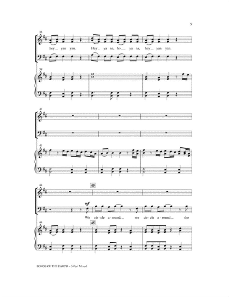 The Earth Is Our Mother 3-Part scores gallery preview page 5