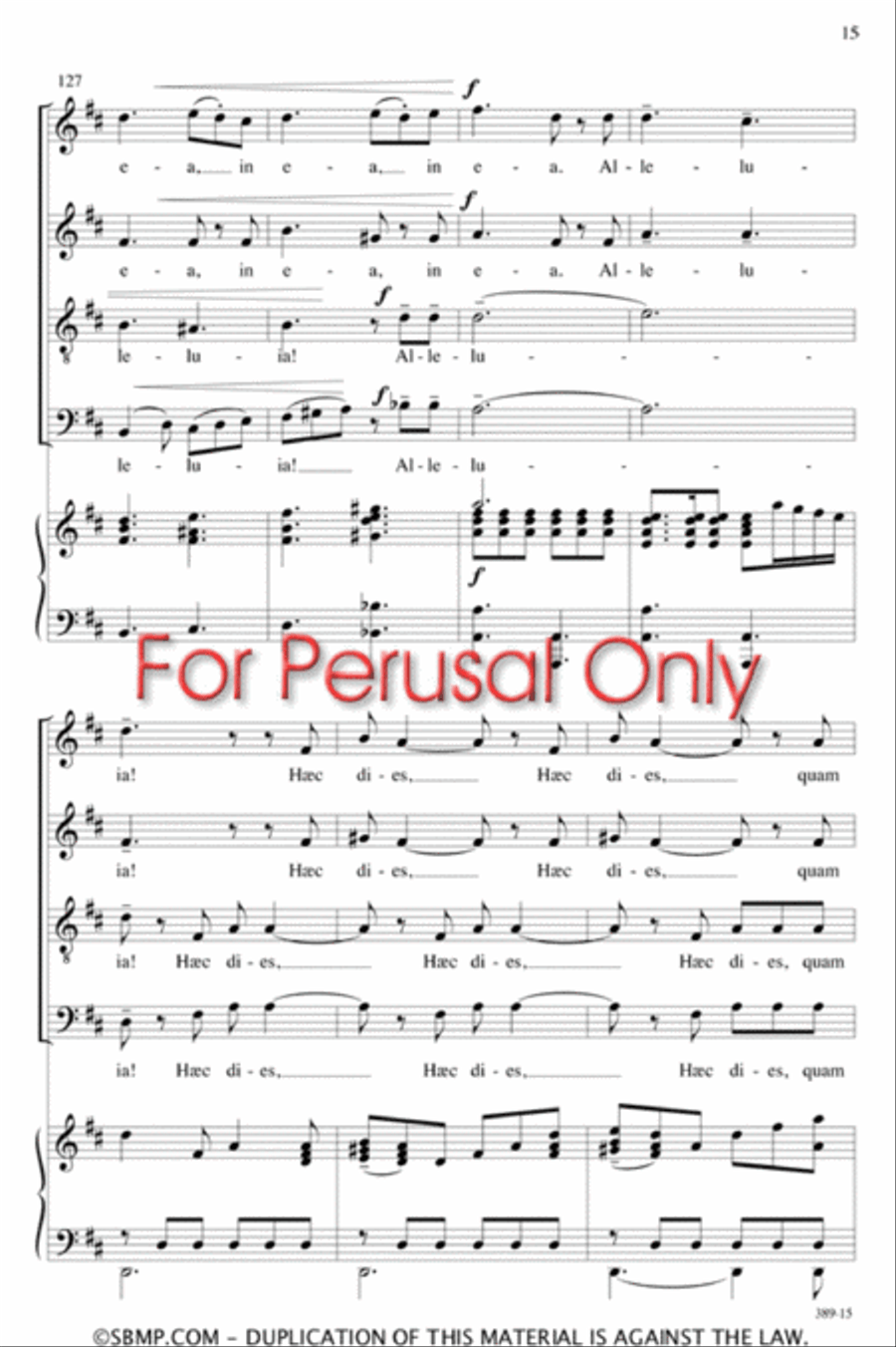Haec Dies - SATB Octavo 4-Part scores gallery preview page 14