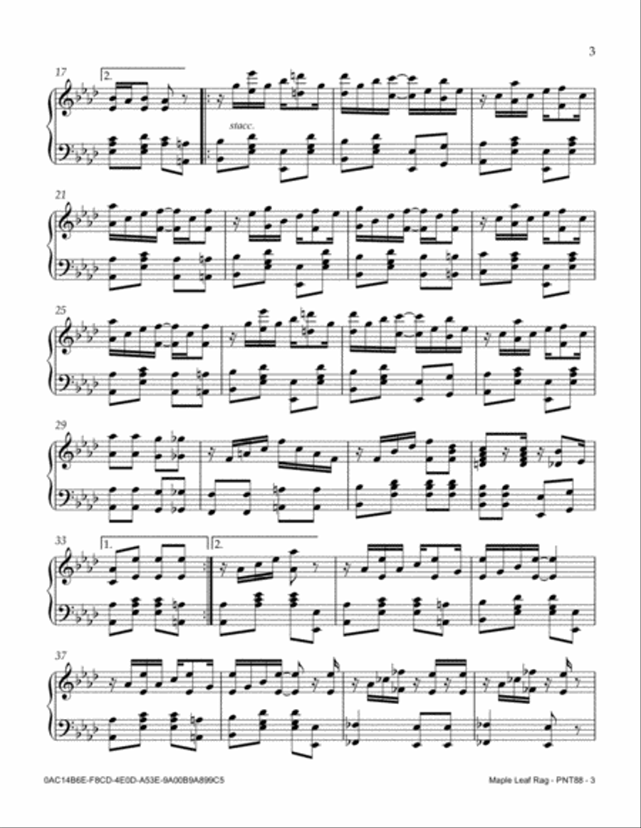 Maple Leaf Rag Piano Solo scores gallery preview page 3