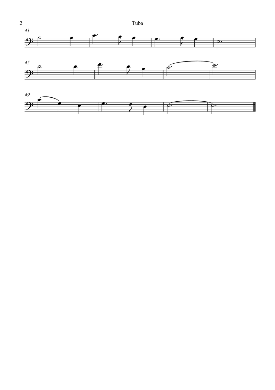 Franz Gruber - Silent Night (Tuba and Double Bass Duet) Small Ensemble scores gallery preview page 5