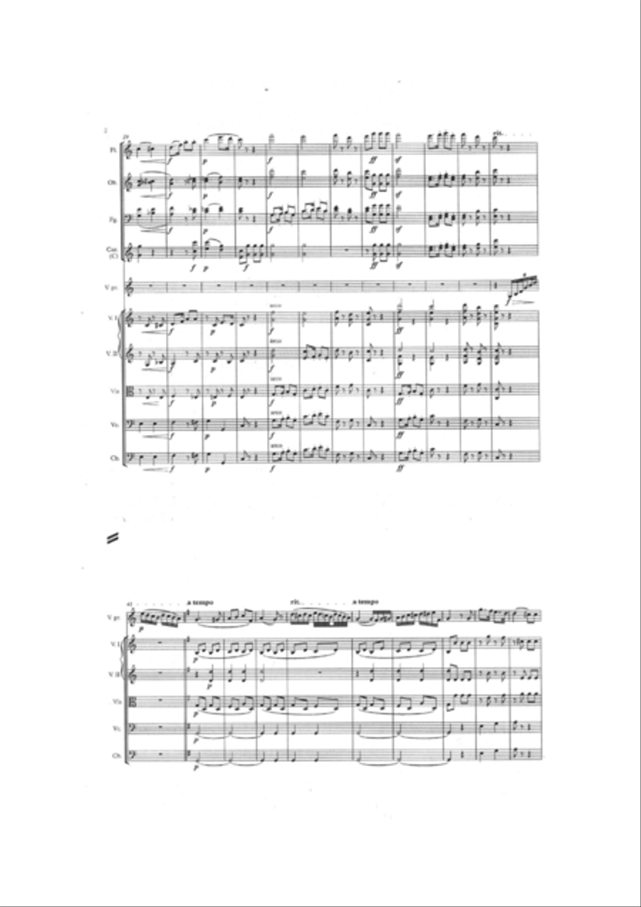 Finale for Beethoven's Violin Concerto in C major WoO 5 Chamber Orchestra scores gallery preview page 2