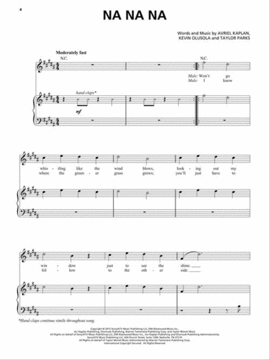 Pentatonix Piano, Vocal, Guitar scores gallery preview page 6