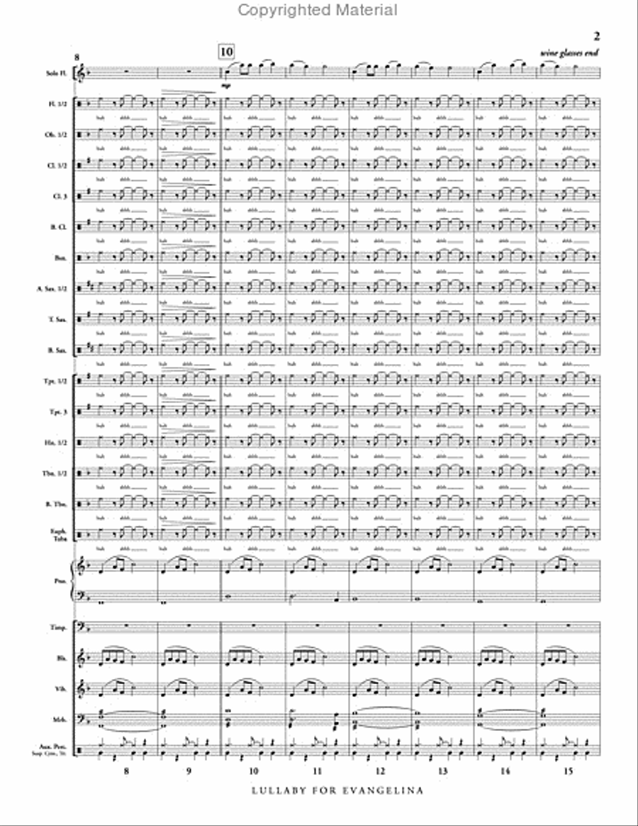 Lullaby for Evangelina (score & parts) Concert Band scores gallery preview page 3