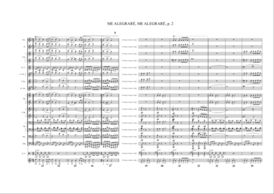 Me Alegraré, Me Alegraré Me Alegraré, Me Alegraré Marching Band scores gallery preview page 4