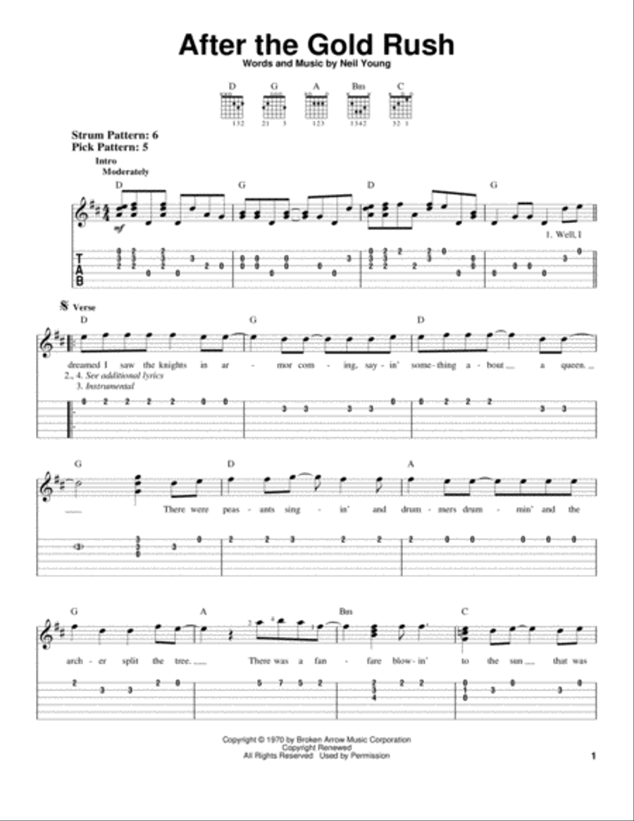 After The Gold Rush Acoustic Guitar scores gallery preview page 1