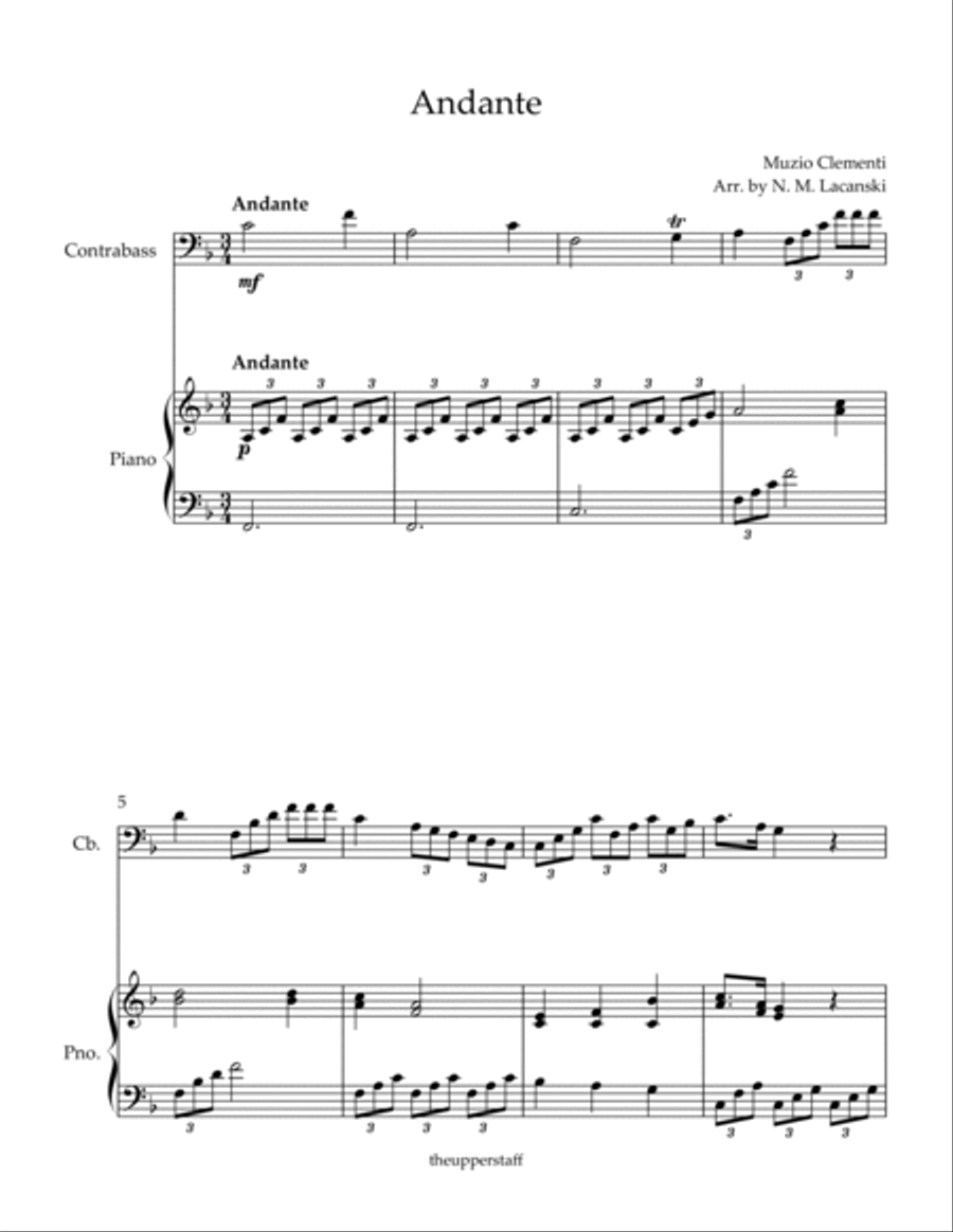Andante Double Bass scores gallery preview page 2