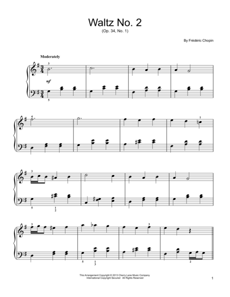 Waltz No. 2, Op. 34, No. 1