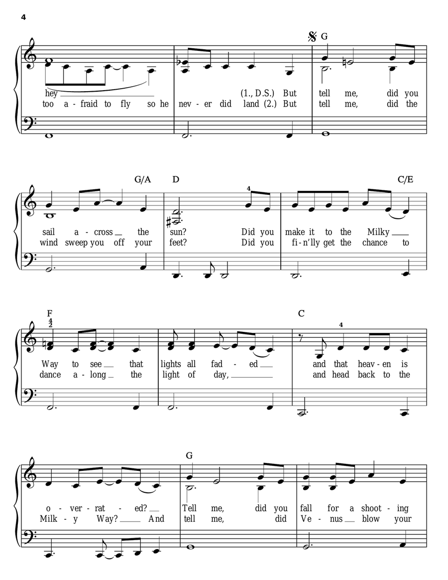 Drops Of Jupiter (Tell Me) Easy Piano scores gallery preview page 4