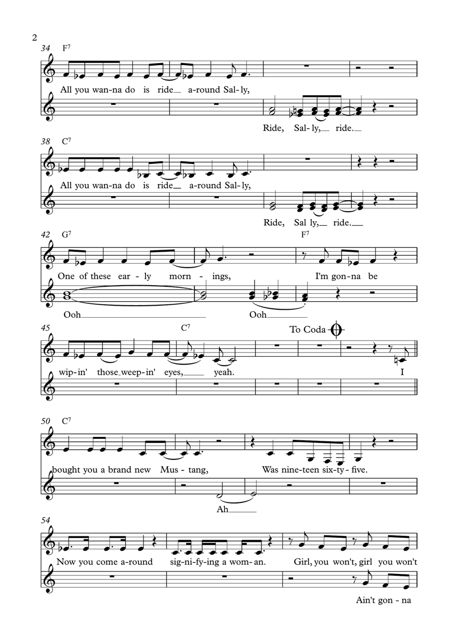 Mustang Sally 3-Part scores gallery preview page 2