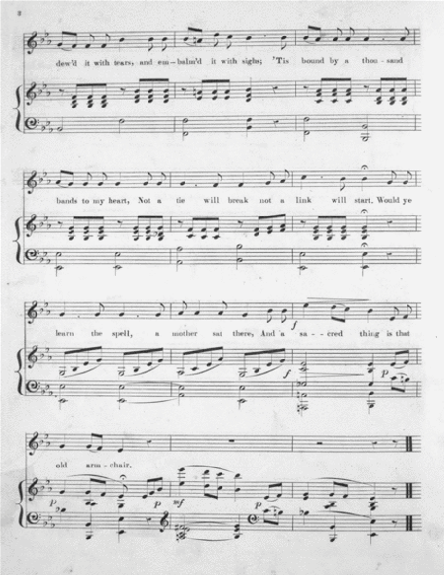 The Old Arm Chair Voice scores gallery preview page 3