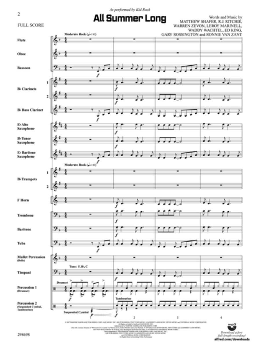 All Summer Long Concert Band scores gallery preview page 2