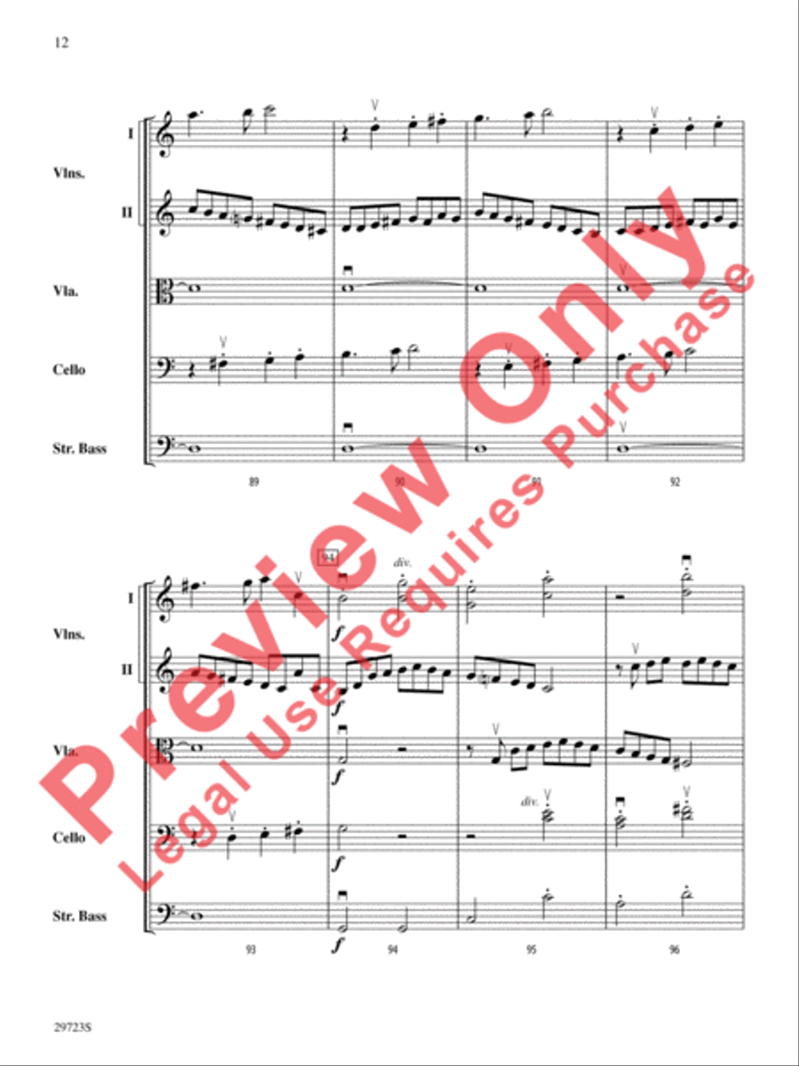Symphony No. 41 String Orchestra scores gallery preview page 13