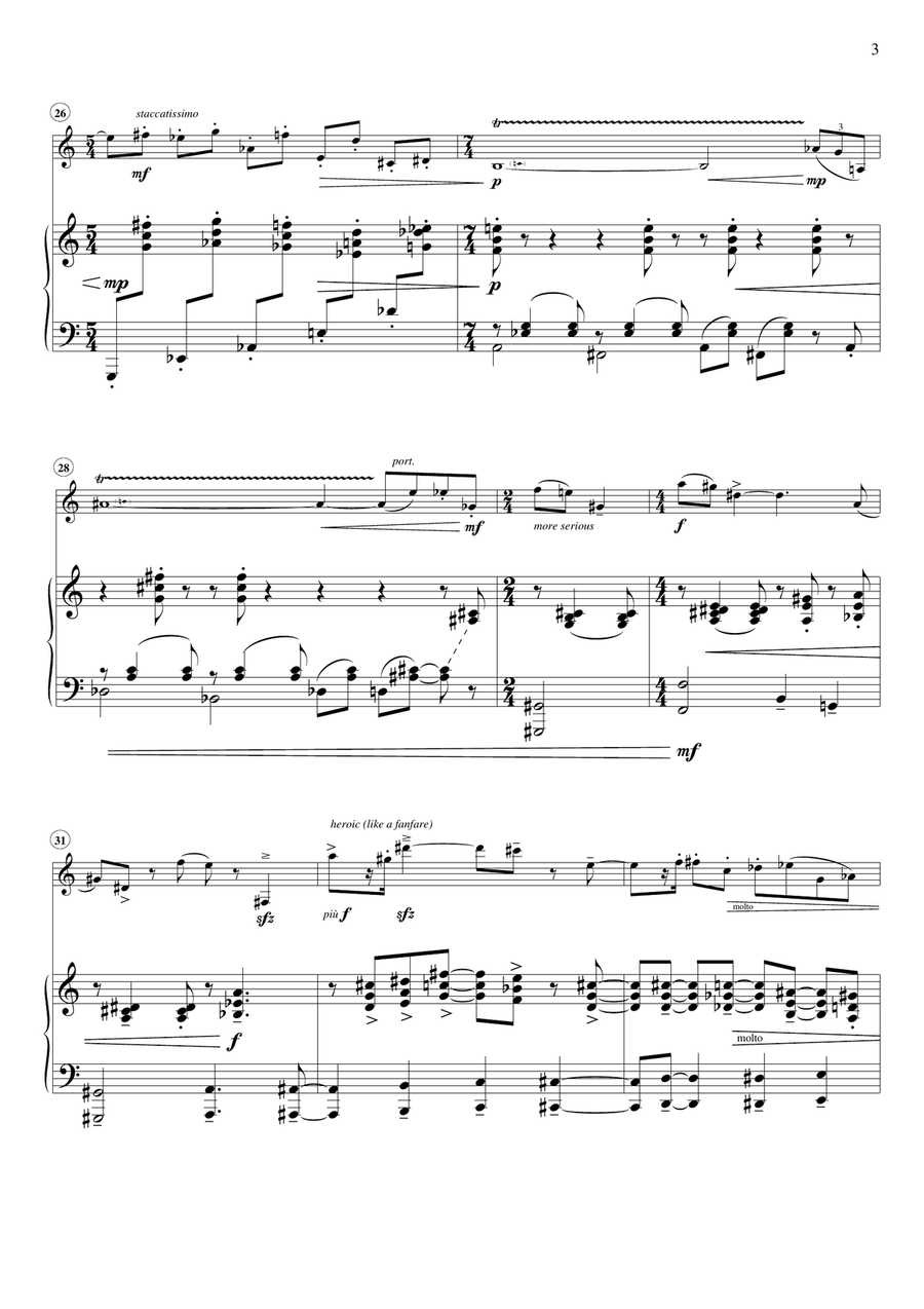 "Hidden Reflections" - for Alto Saxophone and Piano [Performance Score and Part] image number null