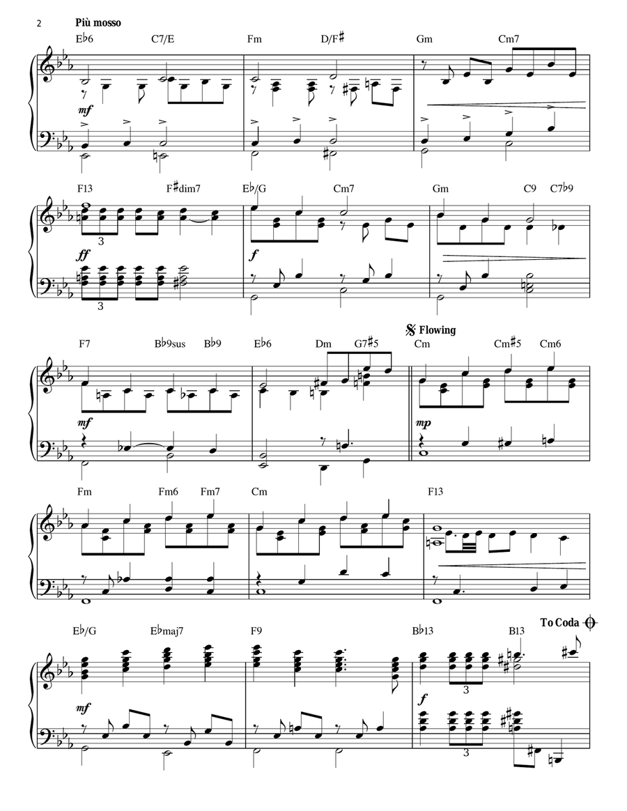 Memories Of You [Stride version] (arr. Brent Edstrom) Piano Solo scores gallery preview page 2