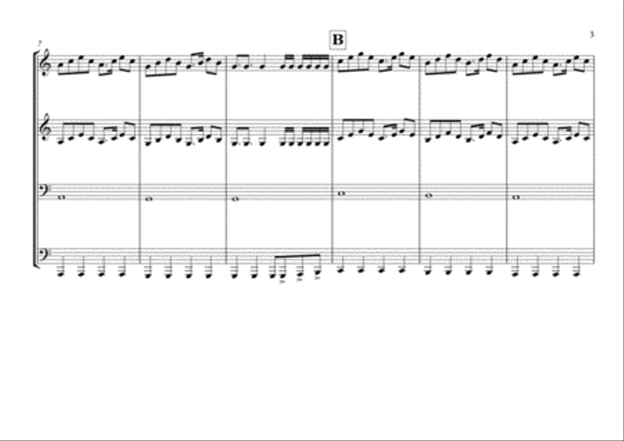 Keyboard Cat for Brass Quartet Brass Ensemble scores gallery preview page 3