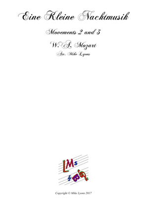 Book cover for Brass Sextet - Mozart - Eine Kleine Nachtmusik - 2nd. and 3rd. Mvts.
