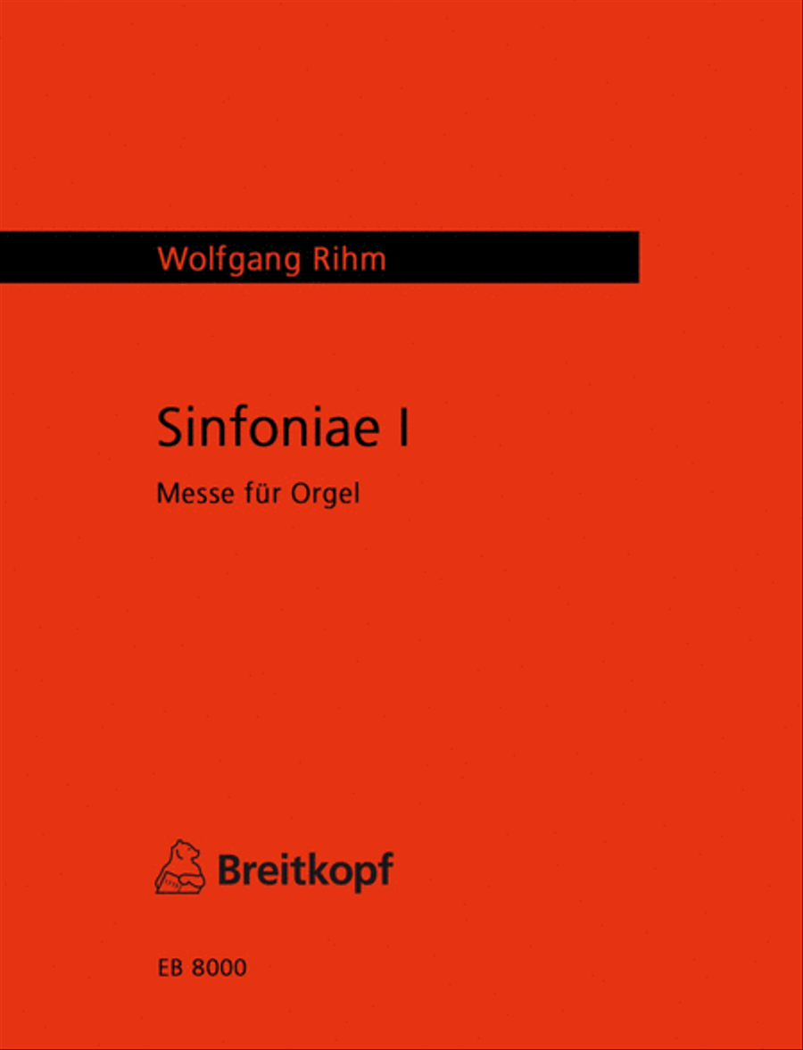 Sinfoniae I Organ scores gallery preview page 1