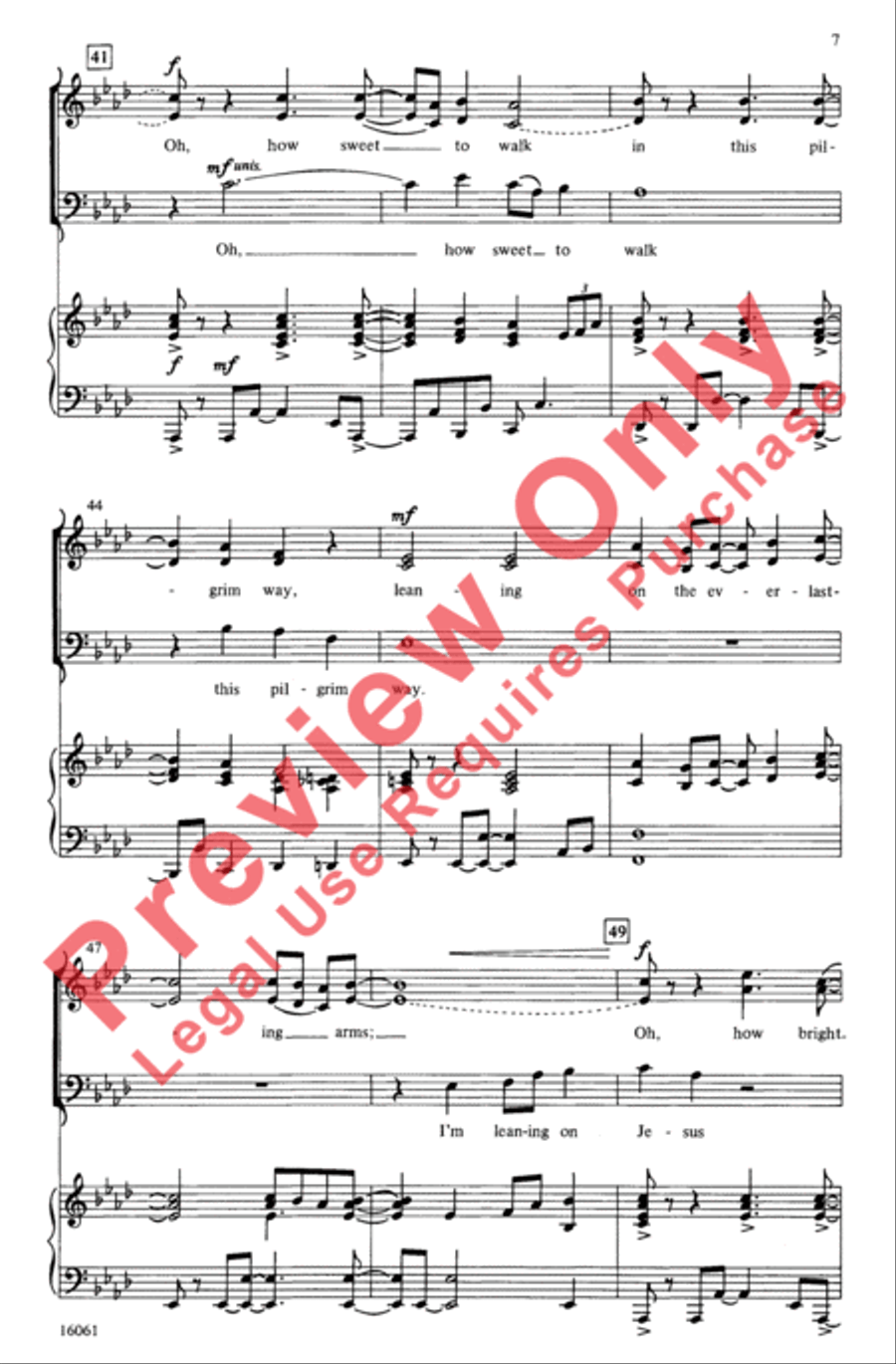 Leaning on the Everlasting Arms 4-Part scores gallery preview page 7