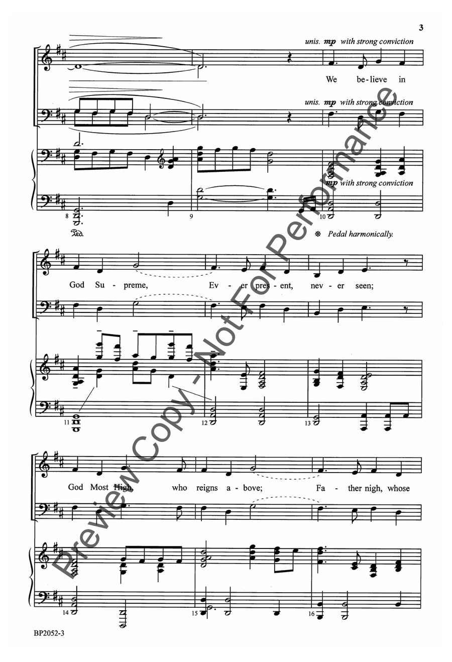 We Believe We Believe 4-Part scores gallery preview page 4