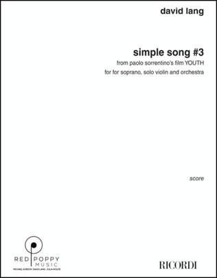 simple song #3 (study score)