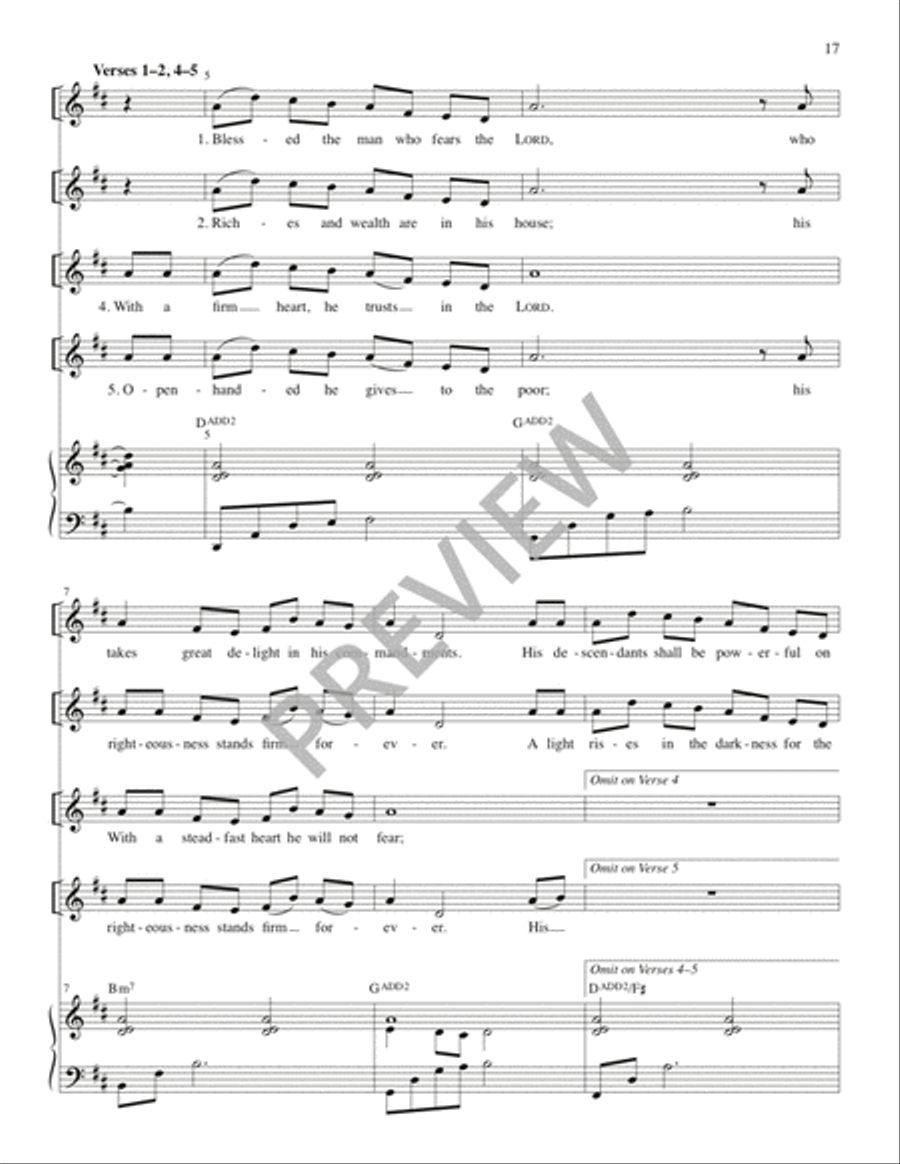 Seven Wedding Psalms Piano Accompaniment scores gallery preview page 17