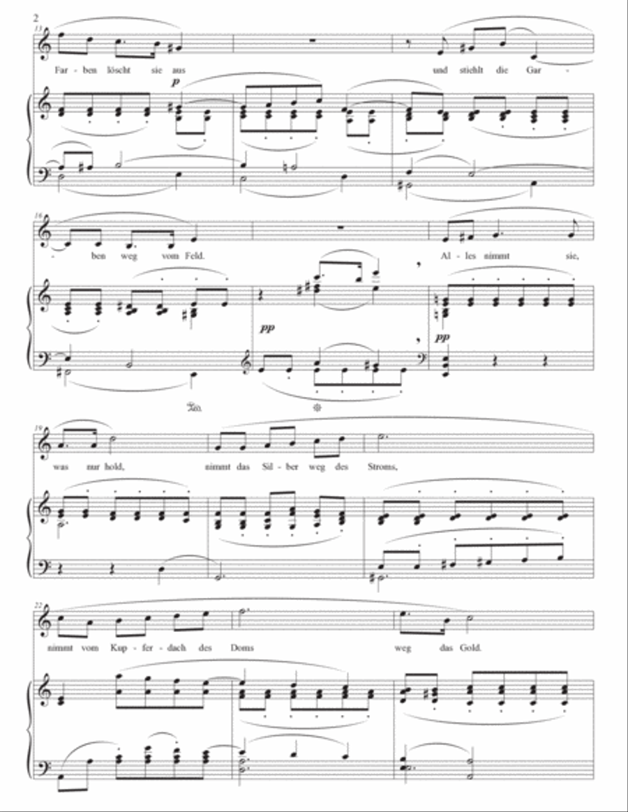 STRAUSS: Die Nacht, Op. 10 no. 3 (transposed to C major) Voice scores gallery preview page 3
