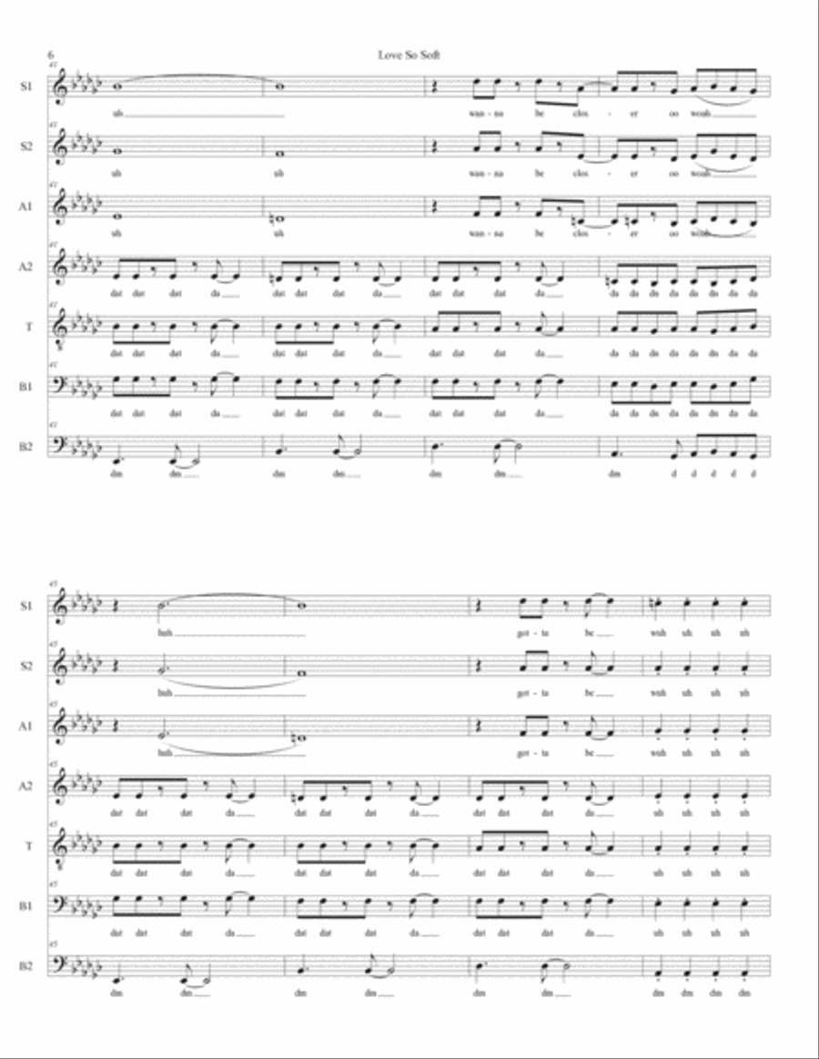 Love So Soft Divisi scores gallery preview page 6