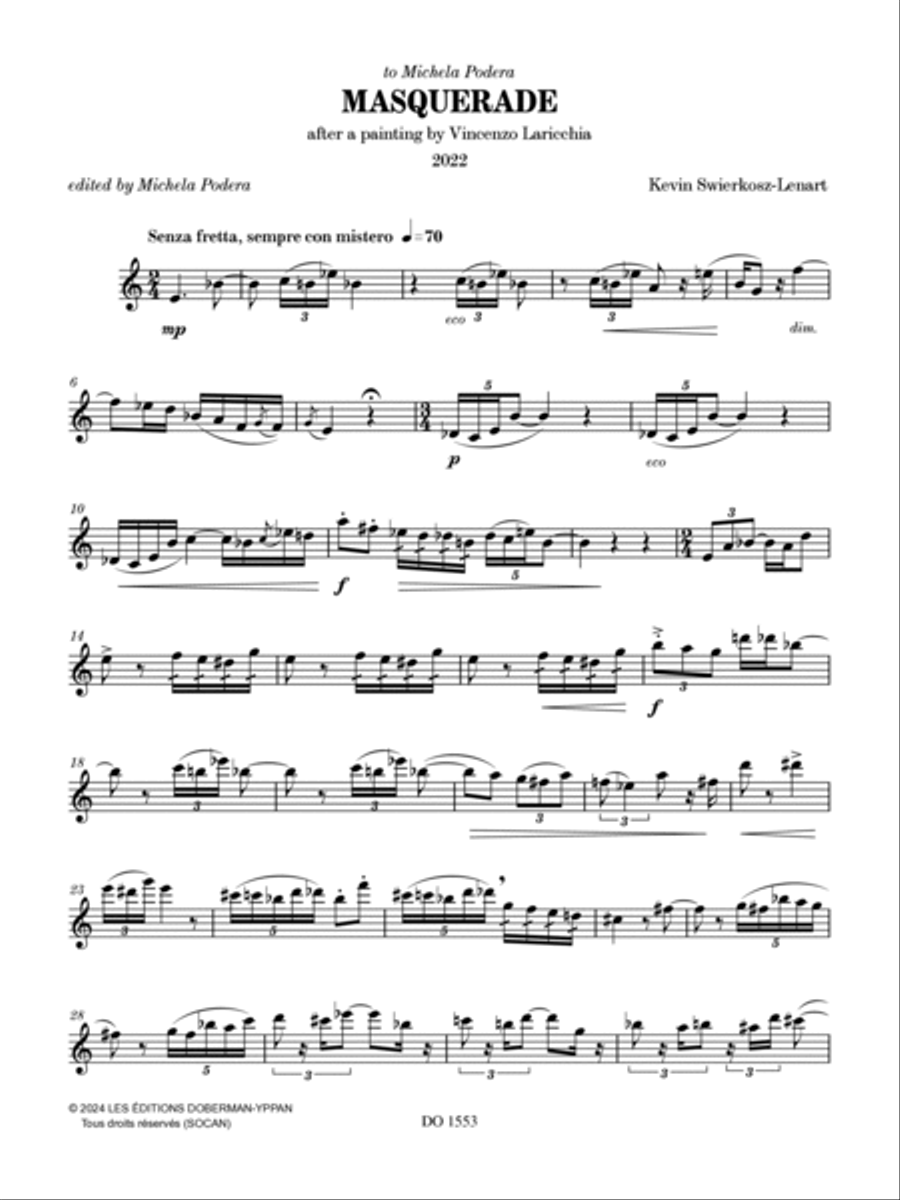 Masquerade Flute Solo scores gallery preview page 2