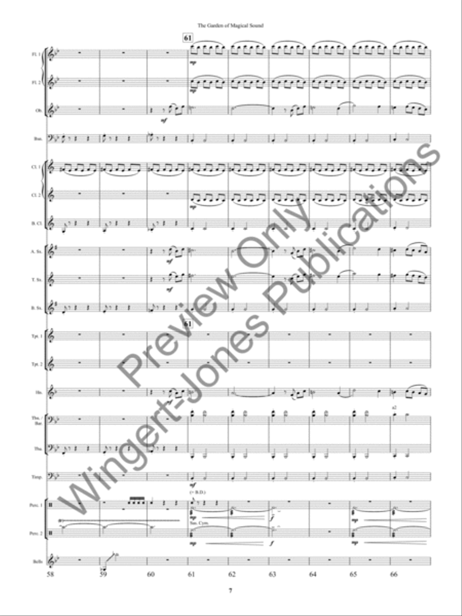 The Garden of Magical Sound Concert Band scores gallery preview page 10