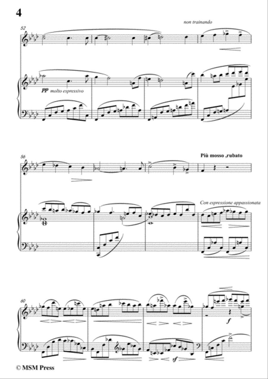 Mahler-Nun will die Sonn' so hell aufgeh'n(Kindertotenlieder Nr. 1) , for Flute and Piano Flute Solo scores gallery preview page 6