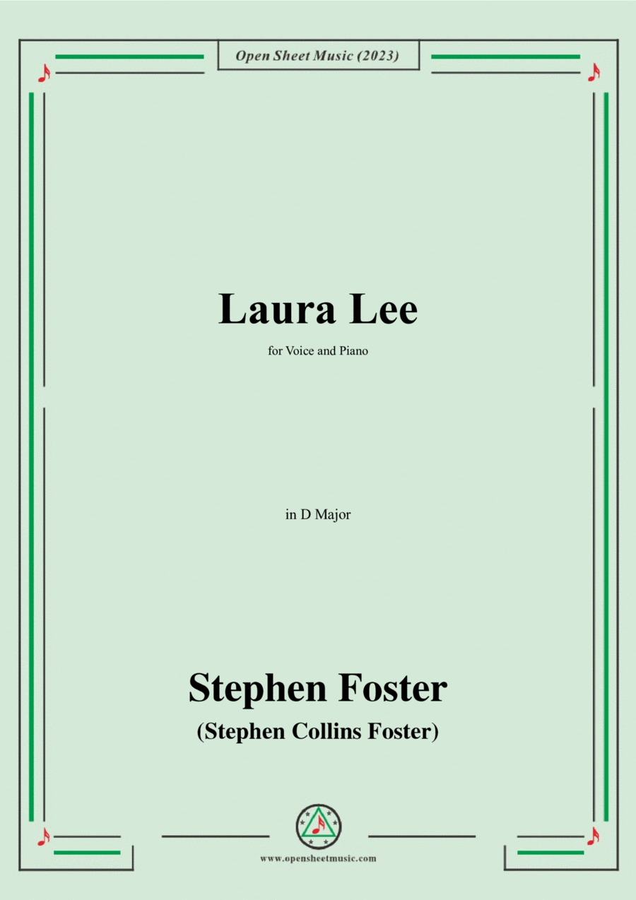 S. Foster-Laura Lee,in D Major Voice scores gallery preview page 1