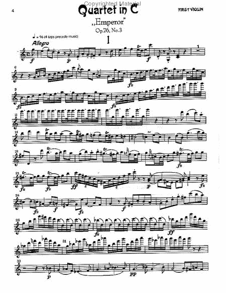 Haydn - String Quartet in C Major, 'Emperor,' Op. 76 image number null