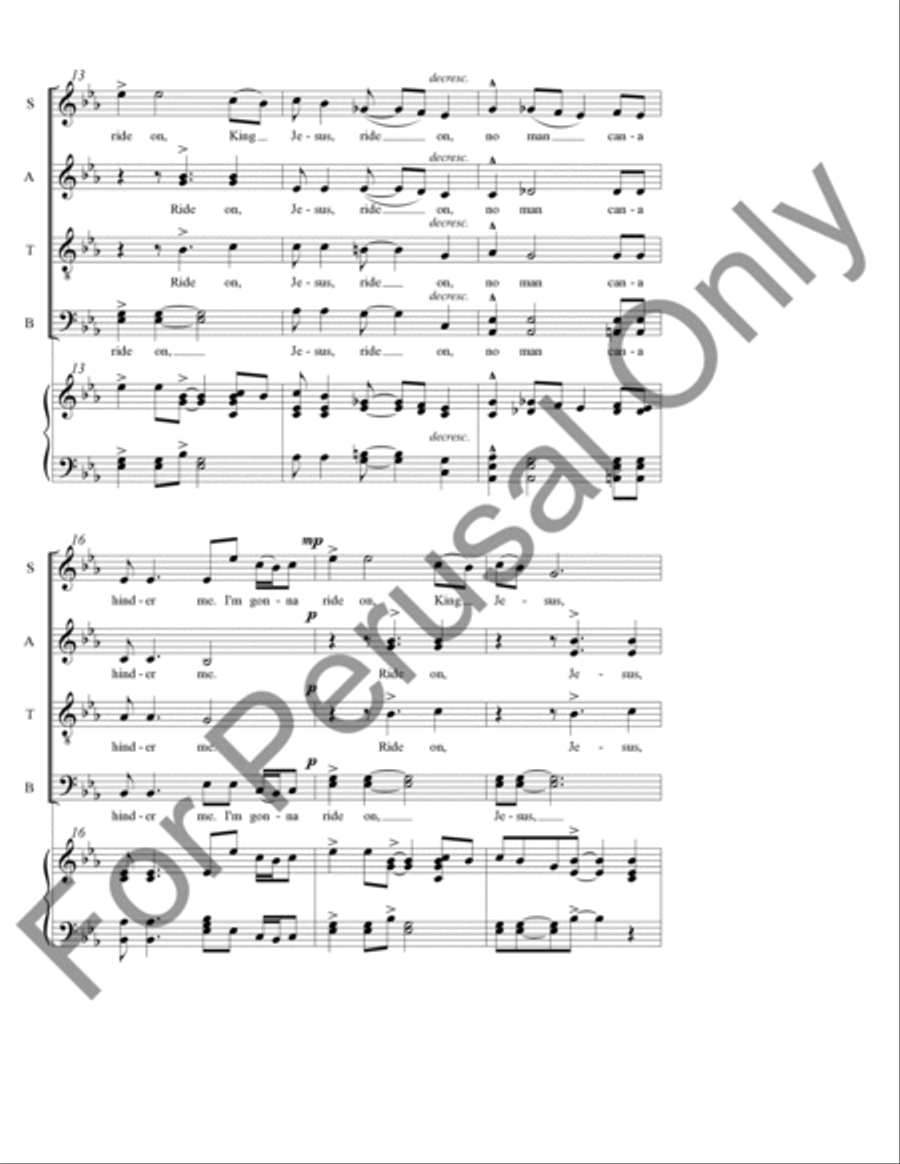 Ride On, King Jesus! Ride On, King Jesus! 4-Part scores gallery preview page 4