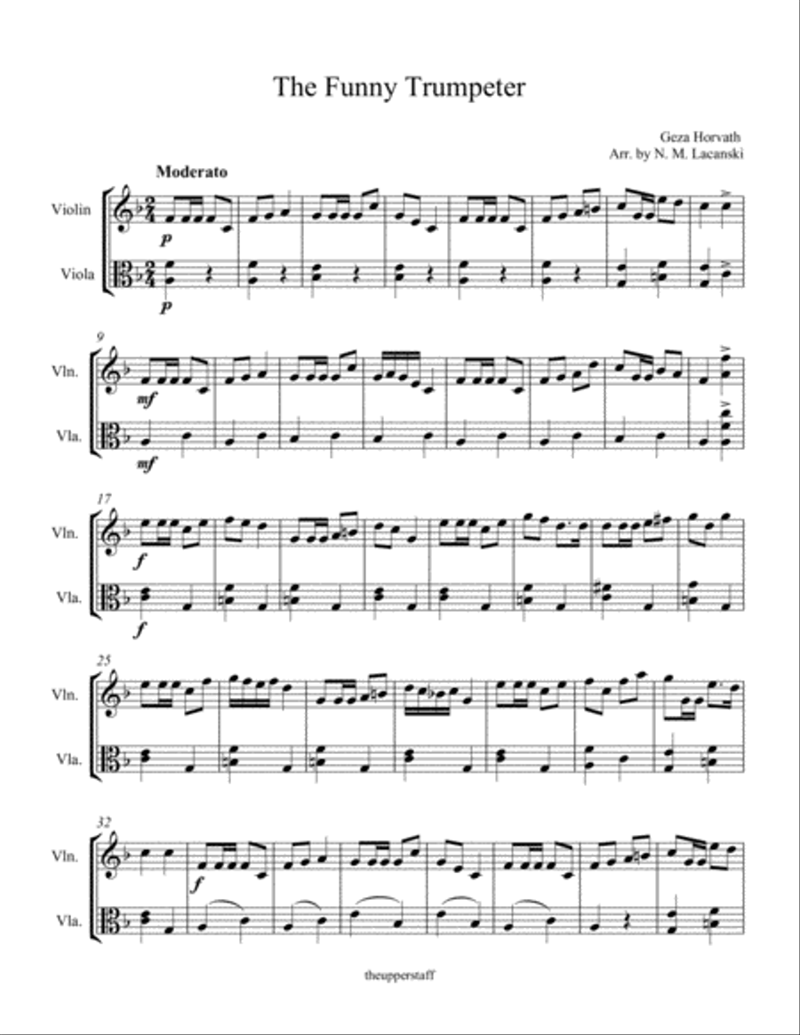 The Funny Trumpeter The Funny Trumpeter Trumpet scores gallery preview page 1