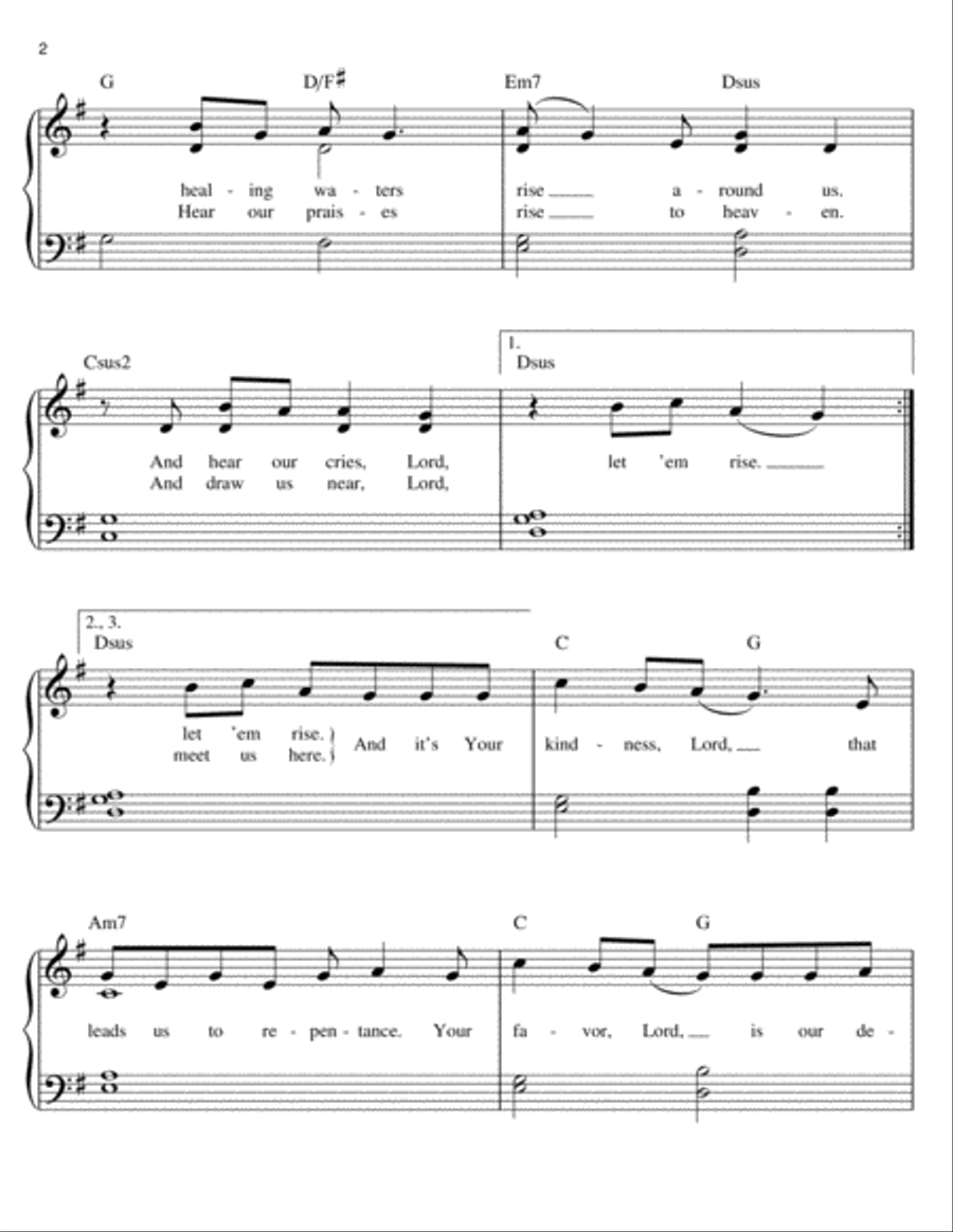 Kindness Kindness Easy Piano scores gallery preview page 2