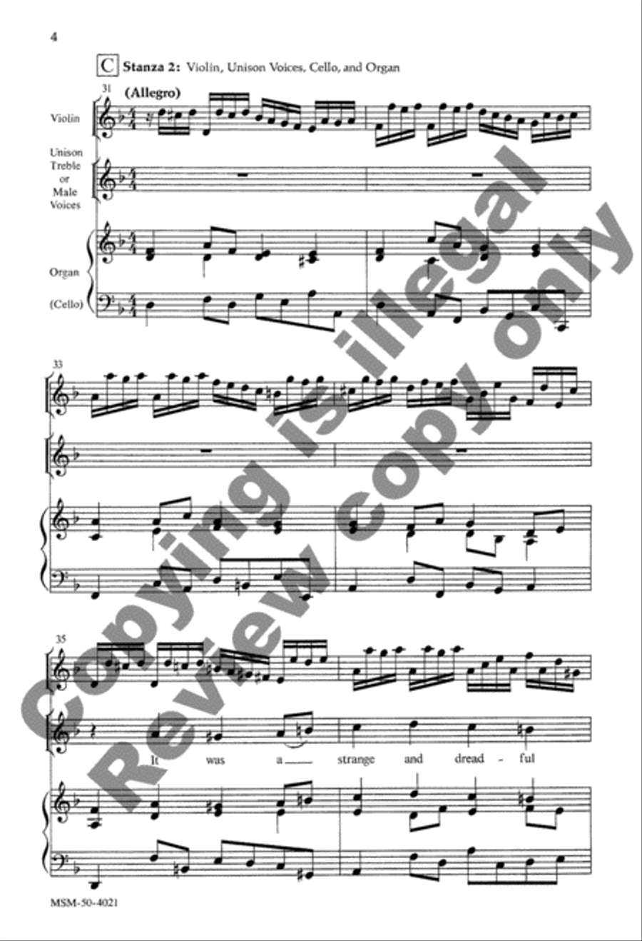 Christ Jesus Lay in Death's Strong Bands 4-Part scores gallery preview page 4