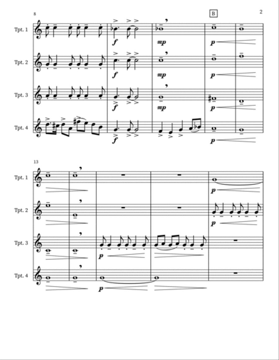 Pursuit of the Upward Way Brass Quartet scores gallery preview page 3