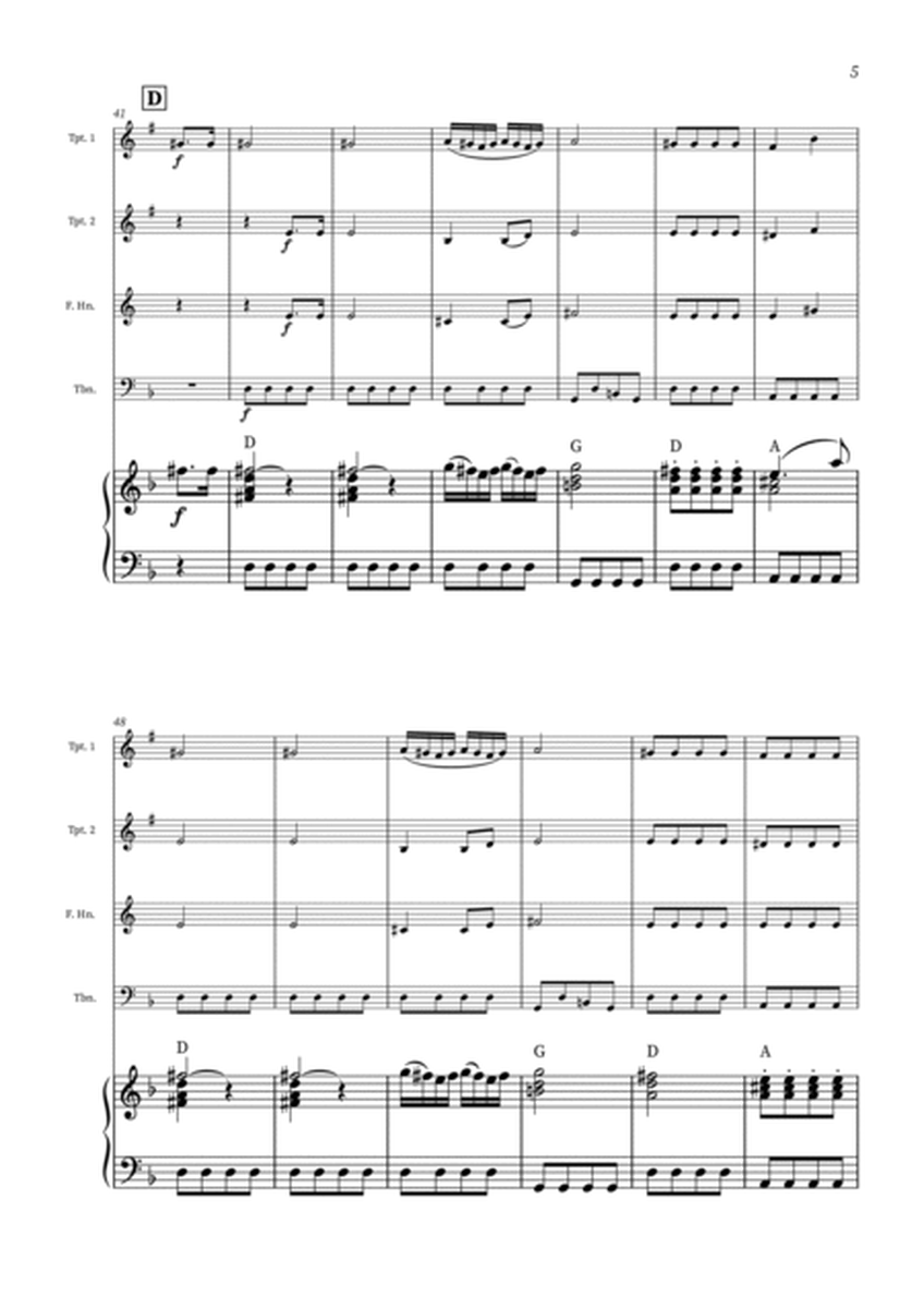 Turkish March - Brass Quartet and Piano + CHORDS image number null