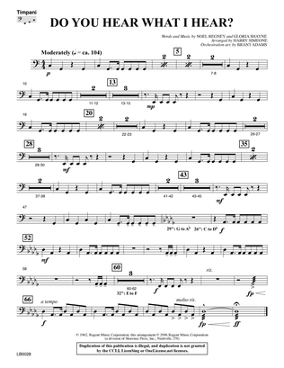 Do You Hear What I Hear? (Orchestration) (arr. Harry Simeone) - Timpani