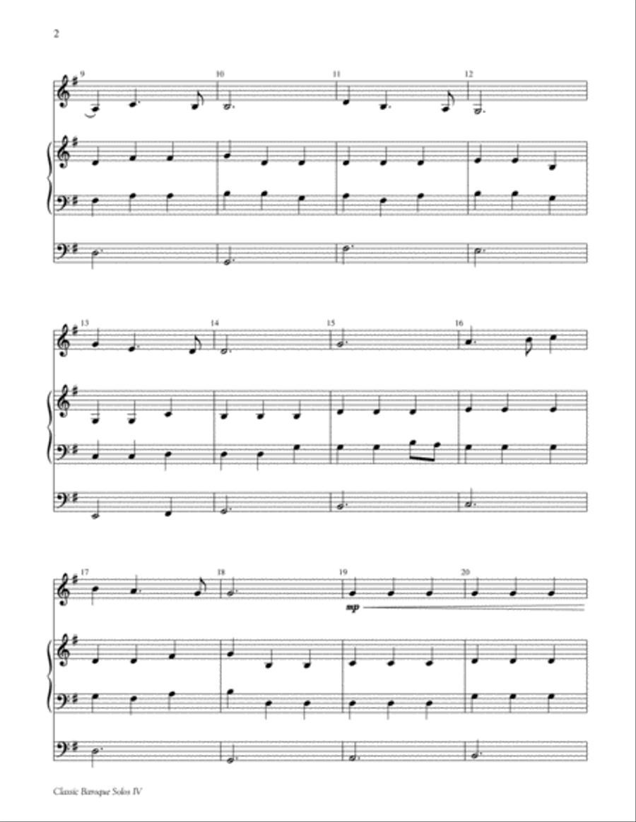 Classic Baroque Solos IV Organ scores gallery preview page 6